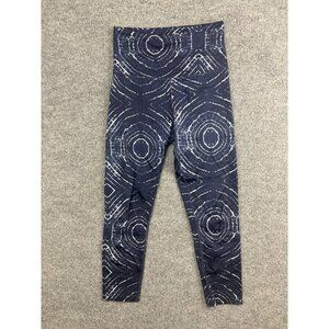 Beyond‎ Yoga Leggings Womens M Blue Tie Dye High Rise Ankle Yoga Pants Made USA